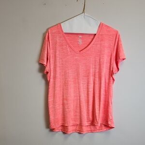 Pro Player Neon Orange V-Neck Short Sleeve Tee